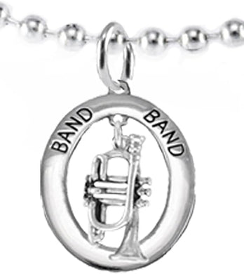 Band Trumpet Player Hypoallergenic Adjustable Necklace, Safe-Nickel, Lead Free