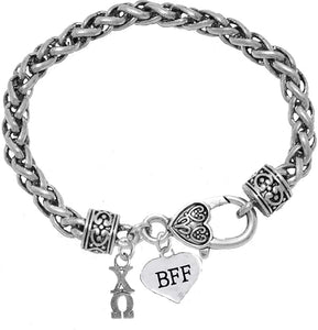 CardinaliJewelry Chi Omega, Best Friends Forever, Authorized Sorority Jewelry Manufacturer, Antique Wheat Chain Bracelet, Hypoallergenic- Safe, No Nickel, No Lead, and No Poisonous Cadmium
