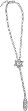 Jewish Mezuzah, Beautifully Sculputered Through A Crystal Star Of David, Rolo Chain Necklace Hypoallergenic, Safe-Nickel, Lead, And Cadmium Free