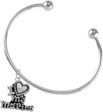 Marine I Love My Marine, Crystal Heart, Bracelet, Hypoallergenic, Safe-Nickel, Lead, Free