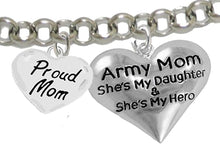 Army, Enlisted Daughter, Proud Mom, My Daughter is My Hero Bracelet, Adjustable Bracelet, Hypoallergenic, Safe-Nickel, Lead, Cadmium Free
