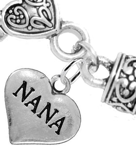 Nana Heart Charm Bracelet Hypoallergenic, Safe, Nickel, Lead & Cadmium Free!