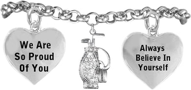 Golf Hypoallergenic Always Believe In Yourself Bracelet, Safe-Nickel, Lead & Cadmium Free!