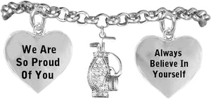 Golf Hypoallergenic Always Believe In Yourself Bracelet, Safe-Nickel, Lead & Cadmium Free!