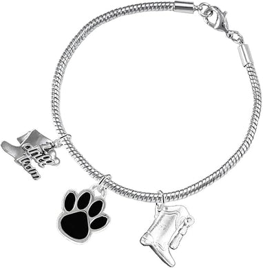 The, Drill Team Jewelry Black Paw Hypoallergenic Adjustable, Safe-Nickel, Lead Free