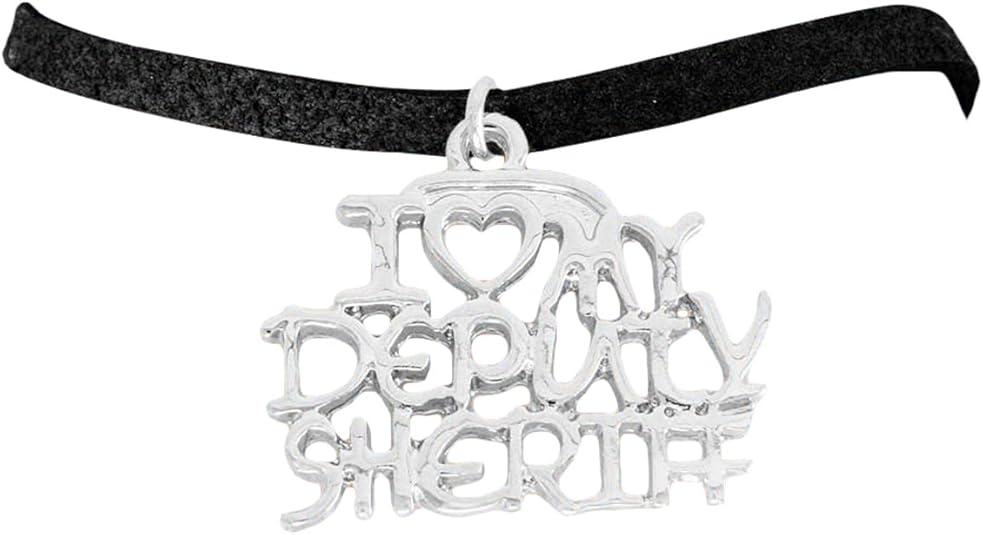Deputy Sheriff I Love My Deputy Sheriff Hypoallergenic Adjustable Bracelet Nickle, Lead Free