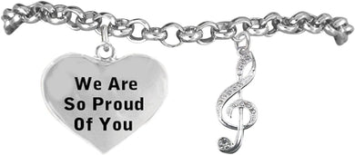 The, Crystal Treble Clef, We are So Proud of You Hypoallergenic Adjustable Bracelet, Safe-Nickel, Lead Free
