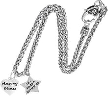 Amazing Women, You Made A Difference, Motivational Chain Necklace, Hypoallergenic, Safe-Nickel, Lead, Cadmium Free