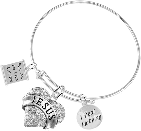 Christian 3 Charm Adjustable Bracelet Hypoallergenic, Safe-Nickel, Lead, Free