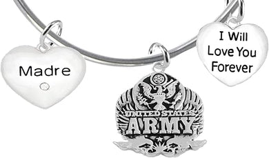 Madre, I Will Love You Forever, Army Hypoallergenic, Safe-Nickel Free, No Poisonous Lead Or Cadmium