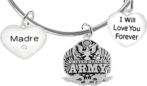 Madre, I Will Love You Forever, Army Hypoallergenic, Safe-Nickel Free, No Poisonous Lead Or Cadmium
