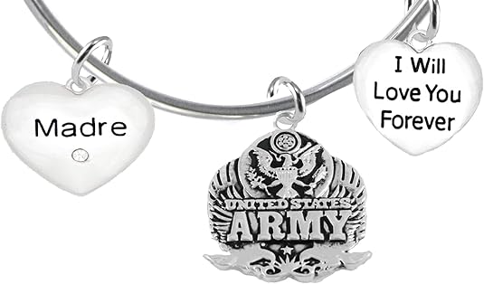 Madre, I Will Love You Forever, Army Hypoallergenic, Safe-Nickel Free, No Poisonous Lead Or Cadmium
