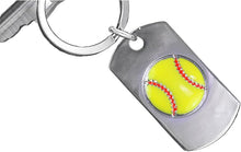Never Give Up, Never Stop Trying, Never Quit Softball Key Chain Hypoallergenic, Safe-Nickel, Lead & Cadmium Free!