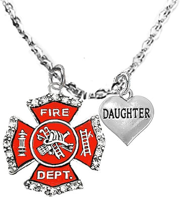 Firefighter, Daughter Adjustable Necklace, Hypoallergenic, Safe-Nickel, Lead, Cadmium Free