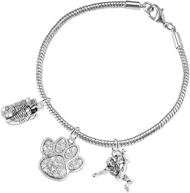 The, Soccer Jewelry Crystal Paw Hypoallergenic Adjustable, Safe-Nickel, Lead Free