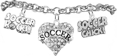 Soccer Rocks Soccer Chick Adjustable Bracelet, Safe-Hypoallergenic, Nickel, Lead & Cadmium Free!