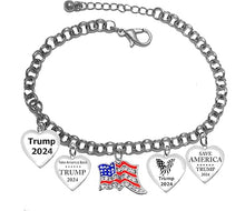 Save America, Eagle With American Flag Wings, Take America Back, TRUMP 2024, Genuine Austrian Crystal American Flag. Adjustable Bracelet. What A Wonderful Gift For Yourself, Or A Friend, Or A Family