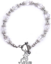 Air Force, I Love My Airman, Clear Crystal Bracelet Hypoallergenic, Safe-Nickel, Lead, Cadmium Free