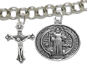 Saint Benedict Bracelet Prayer, Protect Me from Harm, from Evil, from The Devil. Nickle, Lead Cadmium Free