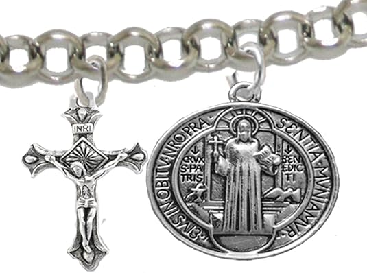 Saint Benedict Bracelet Prayer, Protect Me from Harm, from Evil, from The Devil. Nickle, Lead Cadmium Free