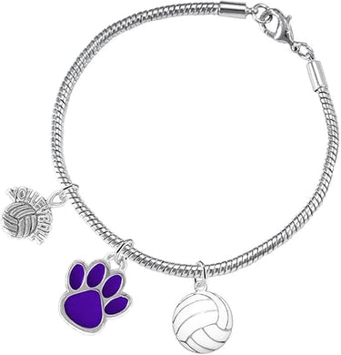 Purple Paw Volleyball, Adjustable, Safe-Hypoallergenic, Nickel, Lead Free
