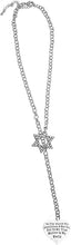 Jewish Marine, To The World My Son Is Just A Marine, But To Me That Marine Is My World, Heart, Through A Crystal Star Of David, Chain Necklace Hypoallergenic, Safe-Nickel, Lead, And Cadmium Free