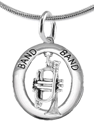 Band Trumpet Player Hypoallergenic Adjustable Necklace, Safe-Nickel, Lead Free