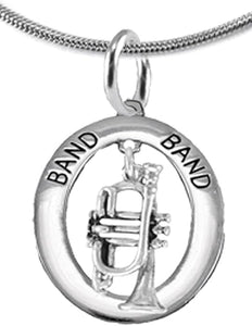 Band Trumpet Player Hypoallergenic Adjustable Necklace, Safe-Nickel, Lead Free