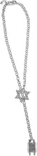 Jewish Torah, The Five Books Of Moses, Through A Star Of David, Rolo Chain Necklace Hypoallergenic, Safe-Nickel, Lead, And Cadmium Free