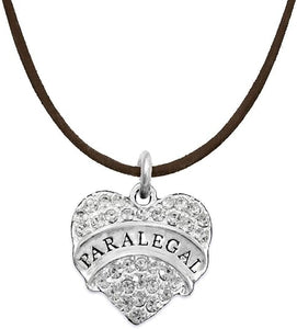 Paralegal Adjustable Heart Charm Necklace Hypoallergenic, Safe, Nickel, Lead & Cadmium Free!