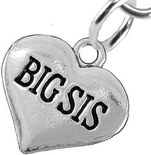 Big Sis Heart Charm Fishhook Earring Hypoallergenic, Safe-Nickel, Lead & Cadmium Free!