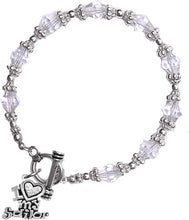 Navy, I Love My Sailor, Crystal Heart, Bracelet, Hypoallergenic, Safe-Nickel, Lead, Free