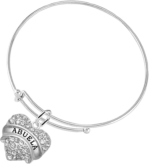 Abuela Crystal Heart Bracelet Safe-Hypoallergenic, Nickel, Lead & Cadmium Free!