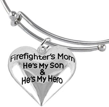Firefighter, My Son is My Hero Bracelet, Adjustable Hypoallergenic, Safe-Nickel, Lead, Cadmium Free