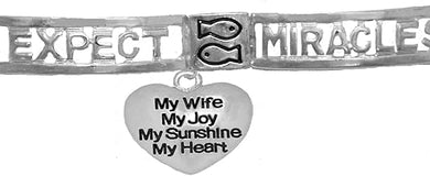 Expect Miracles, The Original Hypoallergenic, Safe-Nickel, Lead, Cadmium Free, Adjustable Stretch Bracelet