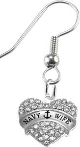 The Perfect Gift "Navy Wife" Hypoallergenic Earring, Safe-Nickel, Lead & Cadmium Free!