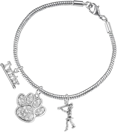 The, Majorette Jewelry Paw Crystal Hypoallergenic Adjustable, Safe-Nickel, Lead Free