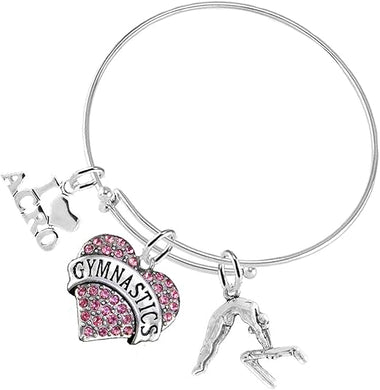 Gymnastic 3 Charm Bracelet Hypoallergenic, Safe-Nickel, Lead & Cadmium Free! FREE SHIPPING!