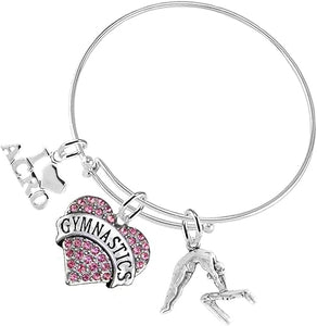Gymnastic 3 Charm Bracelet Hypoallergenic, Safe-Nickel, Lead & Cadmium Free! FREE SHIPPING!