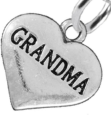Grandma Heart Charm Post Earring Hypoallergenic, Safe-Nickel, Lead & Cadmium Free!