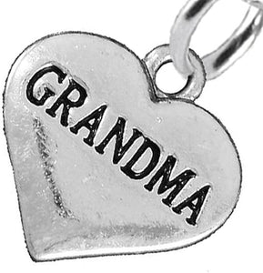 Grandma Heart Charm Post Earring Hypoallergenic, Safe-Nickel, Lead & Cadmium Free!