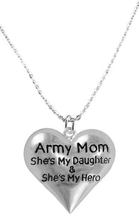 Army, Enlisted Daughter, My Daughter is My Hero, Adjustable, Hypoallergenic, Safe-Nickel, Lead, Cadmium Free