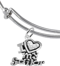Navy, I Love My Sailor, Crystal Heart, Bracelet, Hypoallergenic, Safe-Nickel, Lead, Free