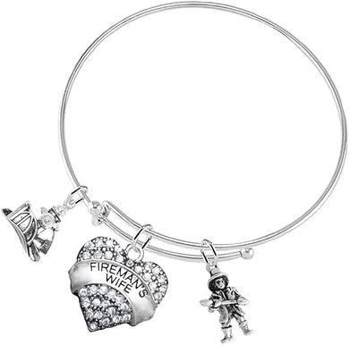 Firefighter's Wife Adjustable Bracelet, Safe-Nickel, Lead, and Cadmium Free!
