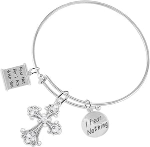 Christian 3 Charm Adjustable Bracelet Hypoallergenic, Safe-Nickel, Lead, Free