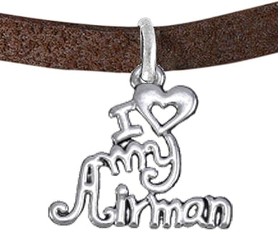 Air Force, I Love My Airman, Adjustable Bracelet Hypoallergenic, Safe-Nickel, Lead, Cadmium Free