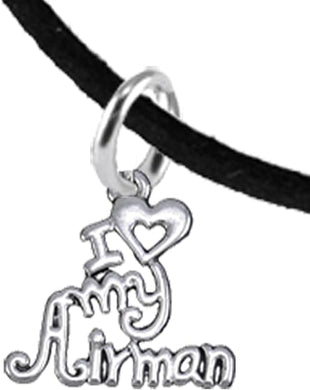 Air Force, I Love My Airman, Adjustable Bracelet Hypoallergenic, Safe-Nickel, Lead, Cadmium Free
