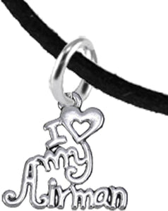 Air Force, I Love My Airman, Adjustable Bracelet Hypoallergenic, Safe-Nickel, Lead, Cadmium Free