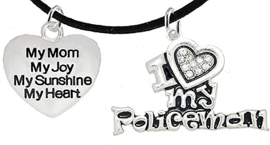 Policeman's, I Love My Policeman, My Mom, My Joy, Hypoallergenic, Safe-Nickel, Lead, Free