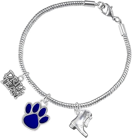 The, Drill Team Jewelry Blue Paw Hypoallergenic Adjustable, Safe-Nickel, Lead Free